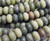 5x8mm Taiwan Green Jade Matte Rondelle Beads