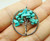 30mm Turquoise Howlite Tree Of Life Silver Wire Pendant 30mm Turquoise Howlite Tree Of Life Silver Wire Pendant