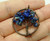 30mm Lapis Tree Of Life Brass Wire Pendant 30mm Lapis Tree Of Life Brass Wire Pendant