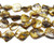 18x18mm Mother Of Pearl Brown Flat Nuggets