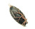 25x50mm Wired Black Lava Marquee Pendant