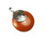 28mm Red Jasper Agogo Round Pendant With A Bail