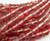 10mm Scarlet Red Moonlight Crystal Matte Round Beads