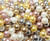 10mm Silver, White, Pink, Beige And Yellow Shell Pearl Round