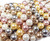 10mm Silver, White, Pink, Beige And Yellow Shell Pearl Round