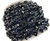 5x6mm One Foot Black Glass Beads With Iron Gray Chain