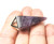 15x30mm Amethyst Pyramid Pendant With Metal Frame