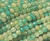 4mm Mixed Green Jade Faceted Round Beads