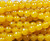 10mm Honey Yellow Jade Faceted Round Beads