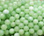 10mm Light Green Jade Faceted Round Beads