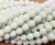 10mm Cemaric White Jade Faceted Round Beads