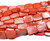 15x20mm Red Mother Of Pearl Rectangle Beads