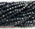 4mm 15 Inches Black Glass Faceted Round Beads