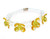 7 Inches Cz Four-Petal Yellow Flower Fashion Bracelet
