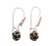1 3/4 Inches Black Platinum-Plated Brass And Cz Earrings