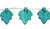 22x29mm 9 Beads Turquoise/Howlite Carved Leaf Beads
