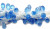 7x14mm 16 Beads Steelblue Chinese Crystal Faceted Briolettes