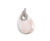 Approx. 25x40mm Pink Shell Teardrop Pendant With Cz Stones