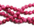 14mm Deep Pink Howlite Carved Round Beads