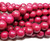 10mm 15.5 Inch Strand Fuschia Red Howlite Round Beads