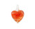 20x27mm Pack Of 2 Red Heart Murano Style Glass Pendant