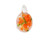 18x30mm Pack Of 2 Orange Oval Murano Style Glass Pendant