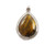 40x60mm Tiger Eye Puffed Teardrop With Silver Frame And Magnetic Hook