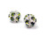 6mm Pack Of 20 Peridot Green Fancy Cz Spacer Round Beads In Silver