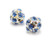 8mm Pack Of 10 Sky Blue Fancy Cz Spacer Round Beads In Silver