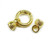22mm Pack Of 2 Gold Plated Spring Textured Loop Metal Clasp 22mm Pack Of 2 Gold Plated Spring Textured Loop Metal Clasp
