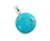 18mm Pack Of 5 Turquoise Howlite Round Coin Pendants