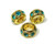 5x10mm Pack Of 5 Sea Blue Stones Gold Rondelle Spacer Beads
