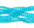 6x8mm 58 Beads 14" Sea Blue Glass Faceted Rondelle Beads