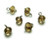 6x8mm Bead Pack Of 20 Smoky Faceted Glass Rondelle Hangers
