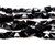 14x16mm 12 Inches Black Glass Faceted Nugget Beads