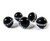 6mm Pack Of 5 Black Onyx Round Beads With Inlaid Cz Stripe