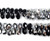 8x13mm 50 Beads Black And Silver Glass Faceted Briolette Beads