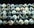 10mm Gray And White Fire Agate Faceted Round Beads