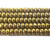 6x8mm Gold Hematite Faceted Rondelle Beads