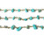 12 Inches Turquoise Howlite Chips With Brass Chain