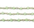 3x4mm 12 Inches Light Green Glass Rondelles With Brass Chain