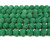 Dark green lava round beads