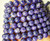 10mm Dark Purple Jade Faceted Round Beads