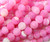 6mm 14 Inches Hot Pink Matte Agate Round Beads