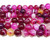 8mm 15 Inch Deep Pink Striped Agate Plain Round Beads 8mm 15 Inch Deep Pink Striped Agate Plain Round Beads