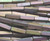 2x8mm Light Rainbow Hematite Matte Rectangle Beads