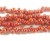 3x6mm Red Orange With Ab Off-Center Rondelle Glass Beads