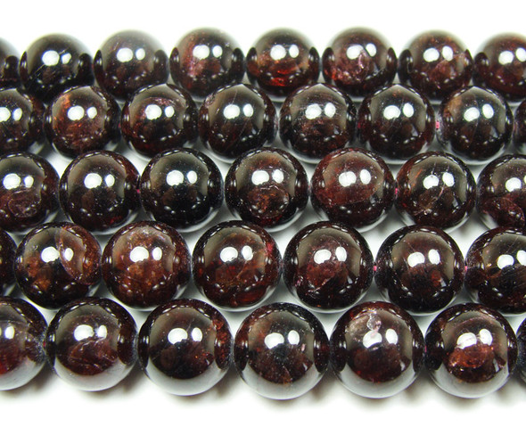 12mm Red Garnet Round Beads With High Luster