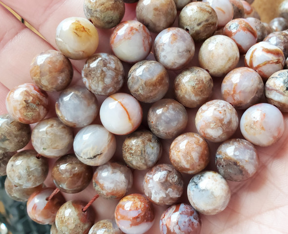 10mm High Quality Aqua Nueva Agate Round Beads