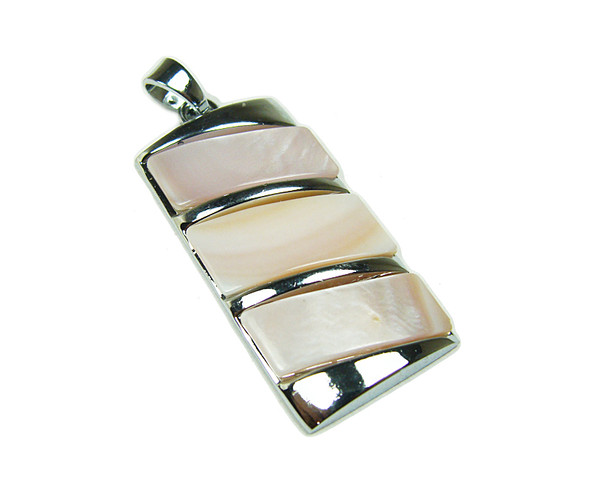 18x35mm Pink Shell Rectangle Pendant